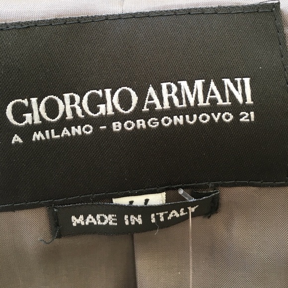 Giorgio Armani Grey Wool Striped Blazer - Picture 7 of 8